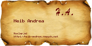 Heib Andrea névjegykártya